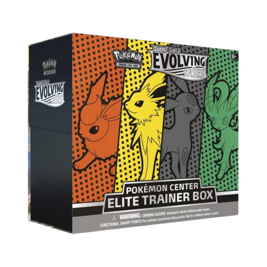 Evolving Skies Pokemon Center Elite Trainer Box [Leafeon, Umbreon, Jolteon, Flareon]